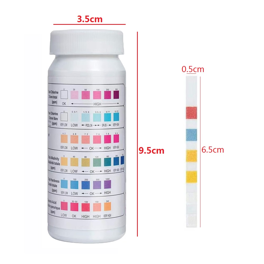 Ph Strip Test - 50 stks/Fles Multifunctionele 6 in 1