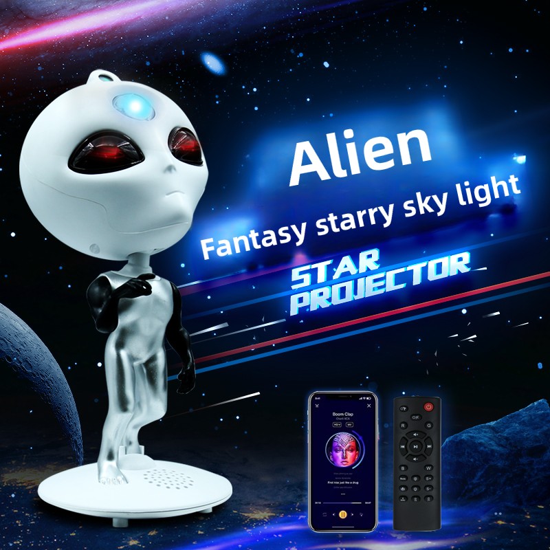 Planetarium Projector Home - Alien Galaxy Star-projector met Bluetooth-luidspreker White