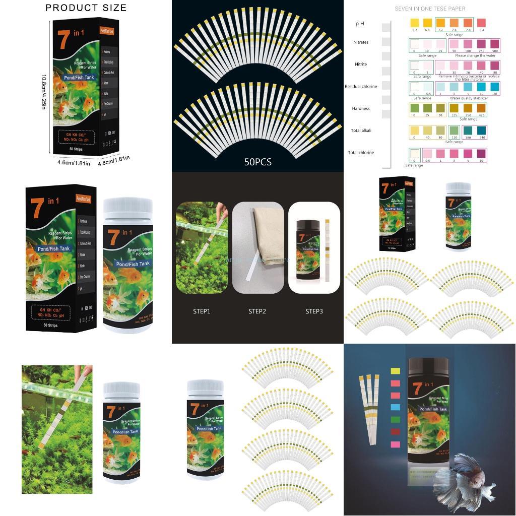 Nieuwe 7 in 1 Aquarium Zwembad - Ph Strip Test recensie en prijs