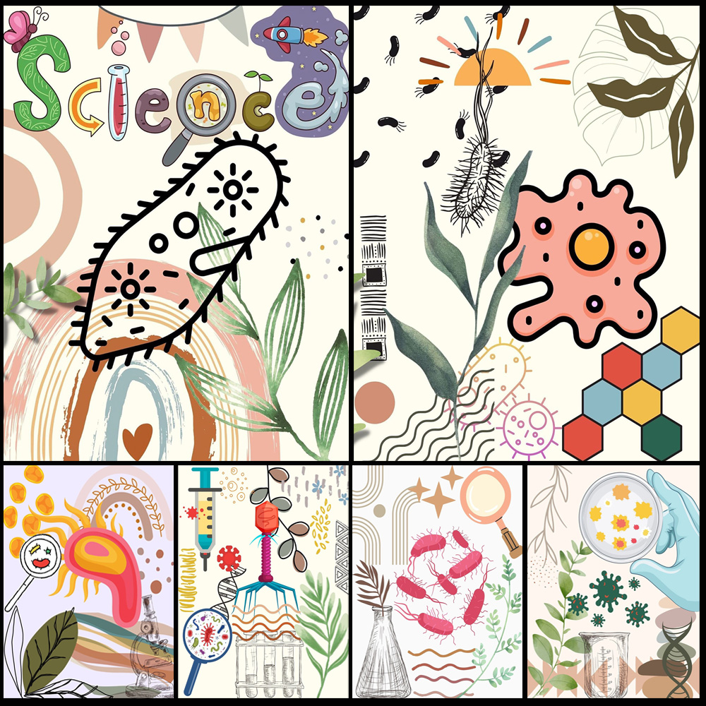 Cartoon Microbiologie Aquarel  - Science Nursery recensie en prijs